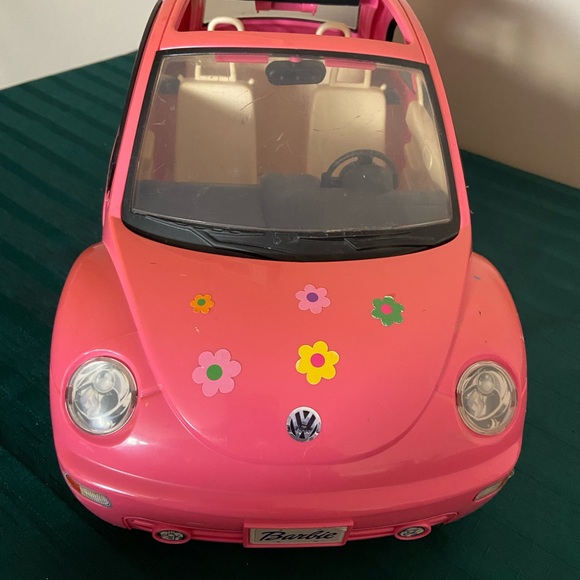 Pink Toy Car with Flower Decals - Picture 2 of 4